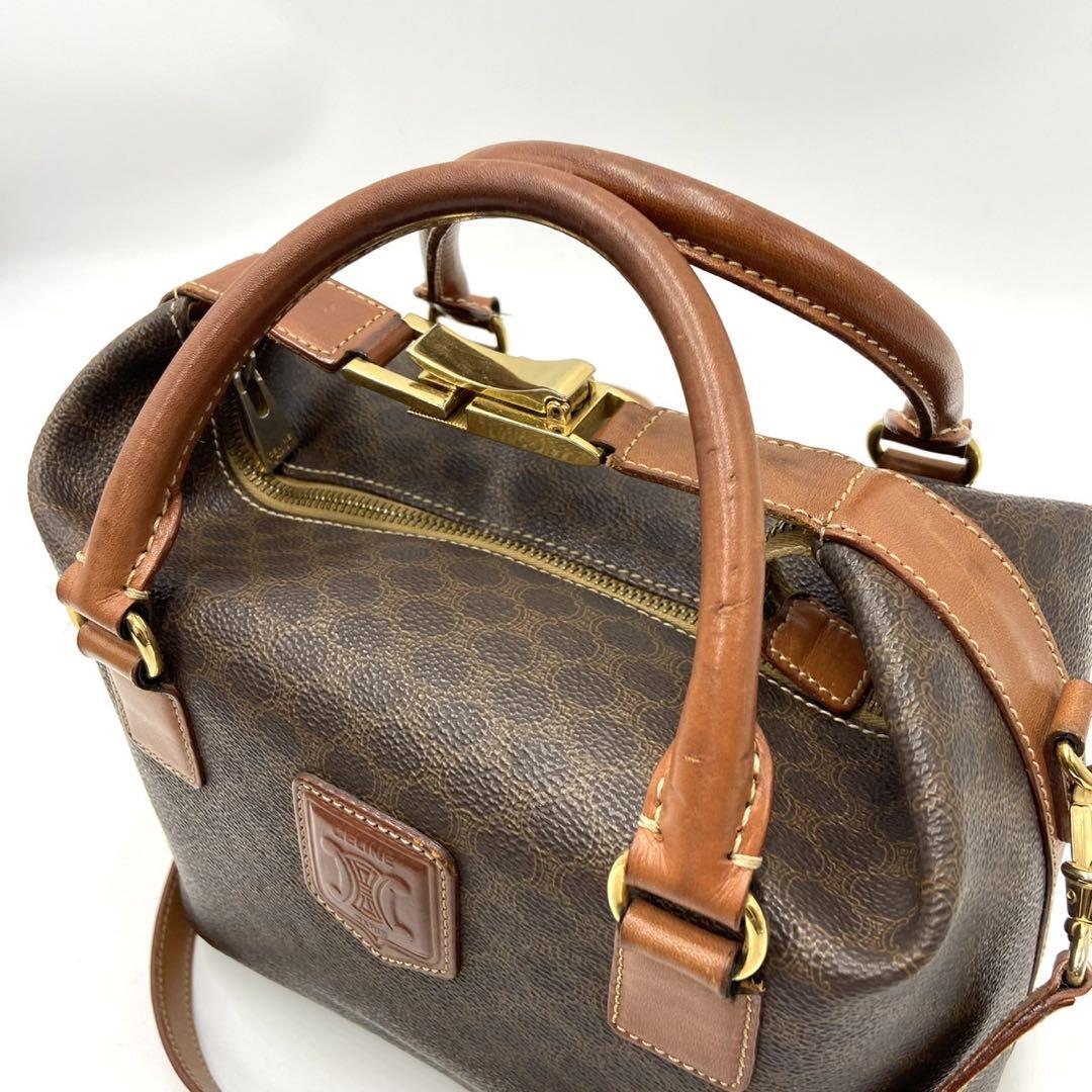 超希少 美品 セリーヌ バニティ型 2way ショルダーバッグ ハンドバッグ 超希少 美品 セリーヌ バニティ型 2way ショルダーバッグ