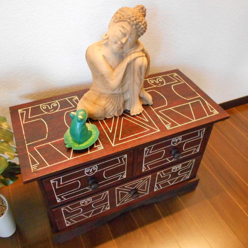 木製チェスト　アジアン家具 バリ家具　アジアン家具　一人暮らし　新生活 アジアン家具 チェスト 木製 おしゃれ 北欧 ヴィンテージ