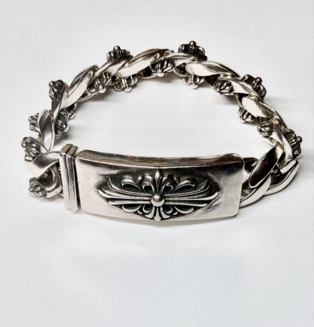 追跡便【 】IDスタイルチェーンブレスレットロゴ刻印 316L id chain bracelet ＃B49 | loseford