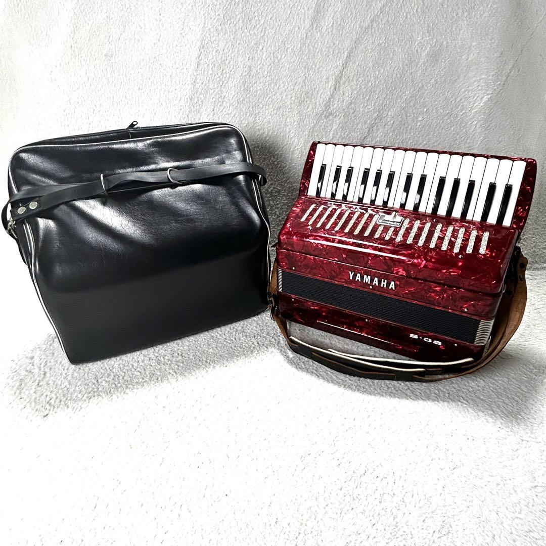 ヤマハ アコーディオン 赤 ケース付き 動作未確認 ジャンク
