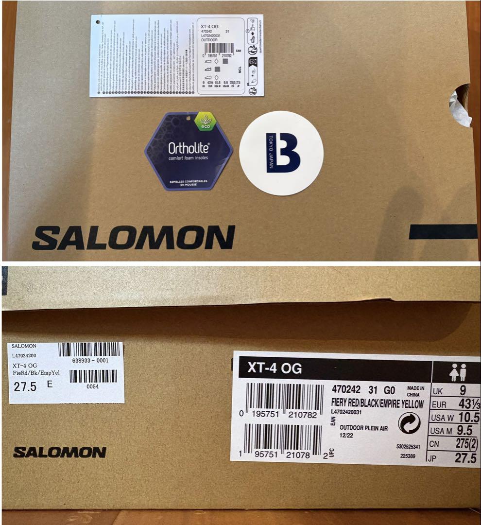 SALOMON XT-4 OG Red サロモン エックスティーフォー　27.5
