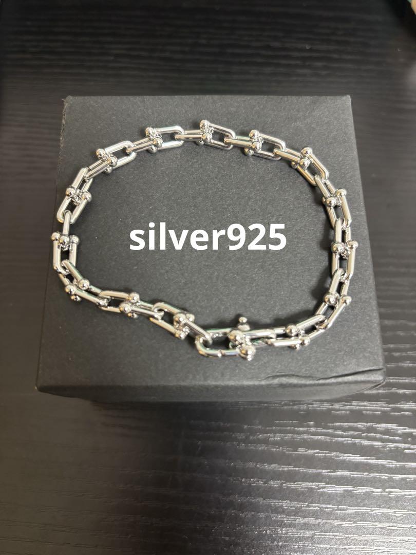 シルバー silver 925 ハードウェア ブレスレット　19センチ