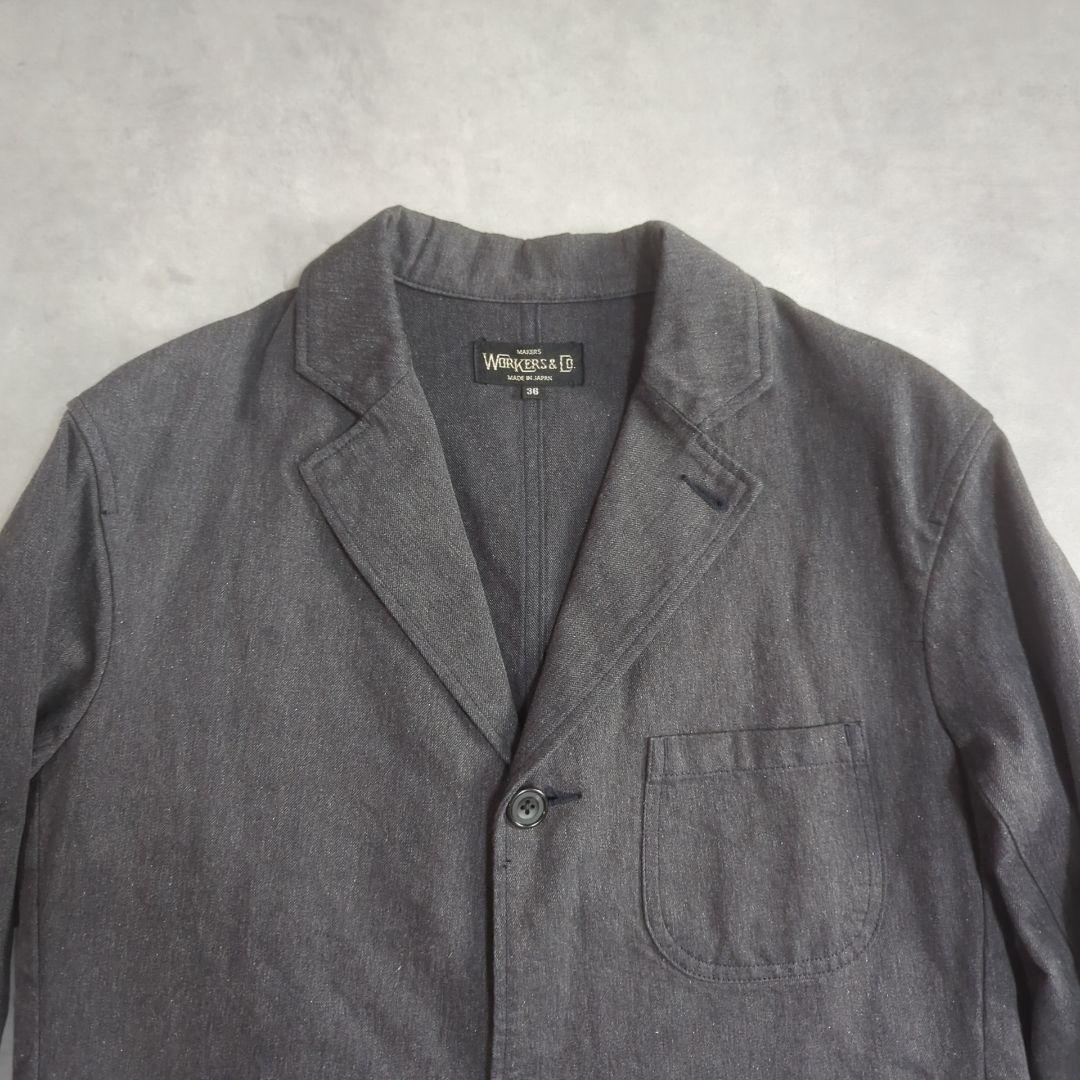 美品 23AW WORKERS ラウンジジャケット コットンサージグレイ 36