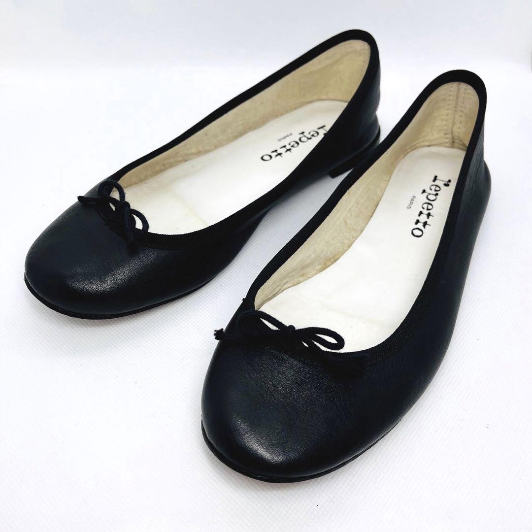 ✨人気✨ Repetto レペット 【37】サンドリオ バレエシューズ 黒 本革