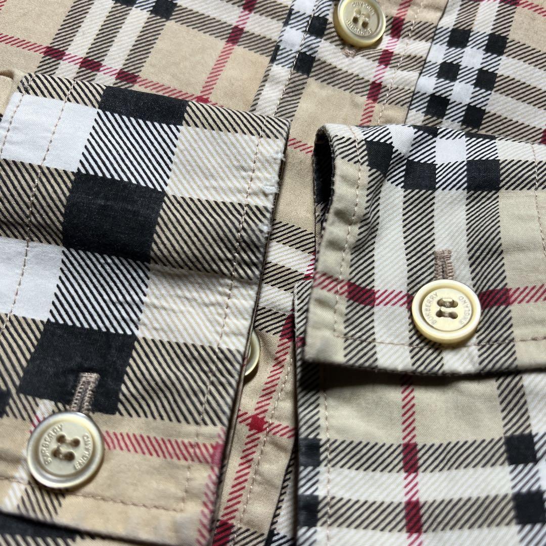 BURBERRY ノバチェック パッチワーク 長袖シャツ M 送料無料