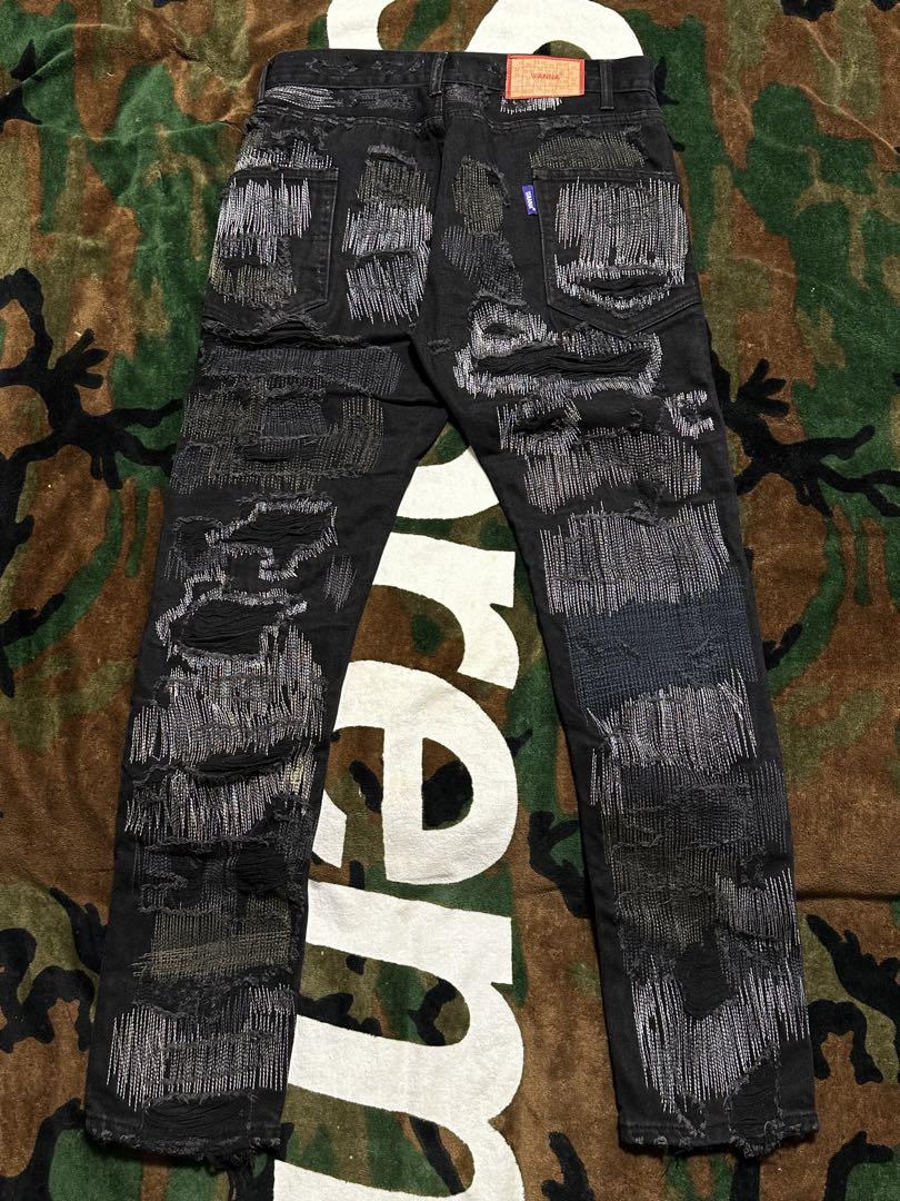 込み WANNA LFSE 55 jeans 黒 M ダメージデニム ワナ