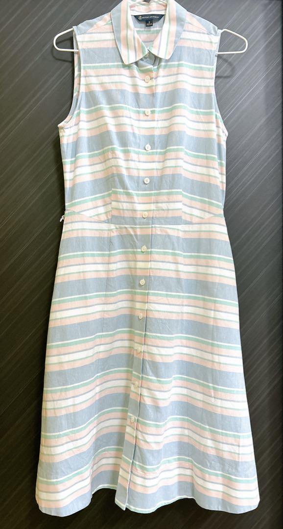 Brooks Brothers ストライプ ノースリーブワンピース