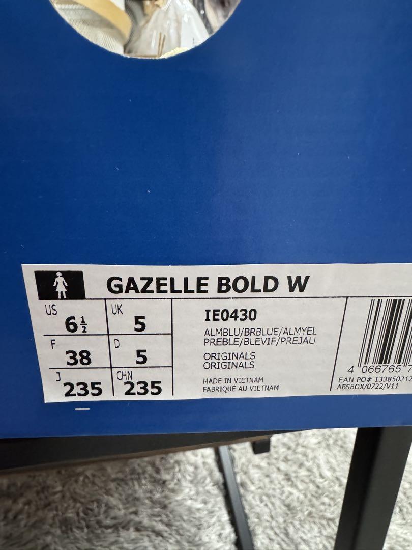 新品未使用☆adidas アディダス　ガゼルボールドW 23.5センチ　ブルー