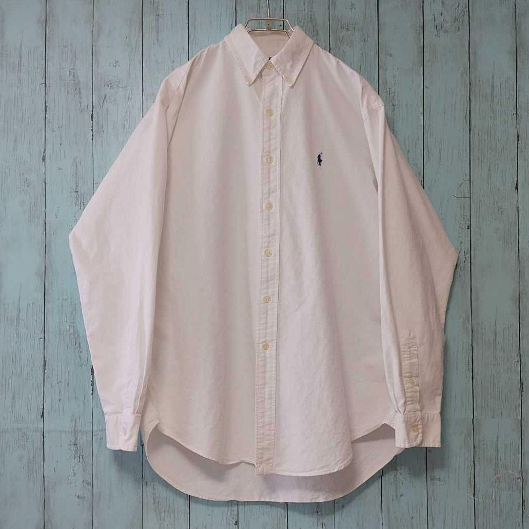 通販安い ラルフローレン 長袖BDシャツ 紺ポニー ホワイト caWUk-m64539225970 CLASSIC FIT 大人気HOT
