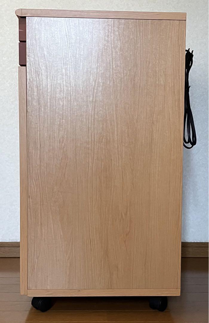 キッチンカウンターワゴン 天面タイル張り コンセント付き キャスター付き