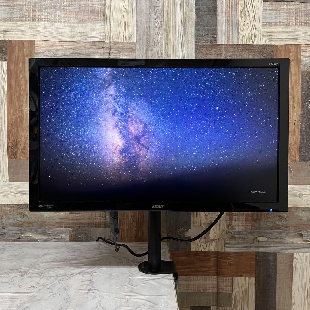 即日受渡❣️全国送料込3年前購入acerフルHD24型液晶モニターアームスタンド付