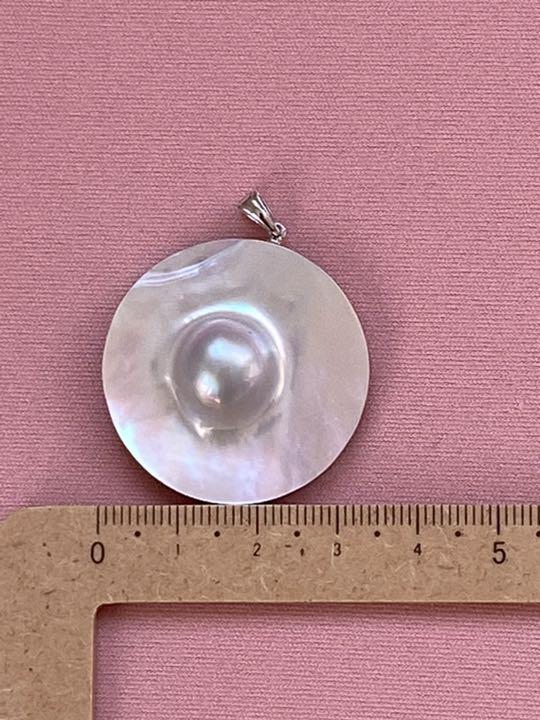 タサキ パール トップ K14WG TASAKI タサキ K14WG パール サファイア ペンダントトップ 真珠