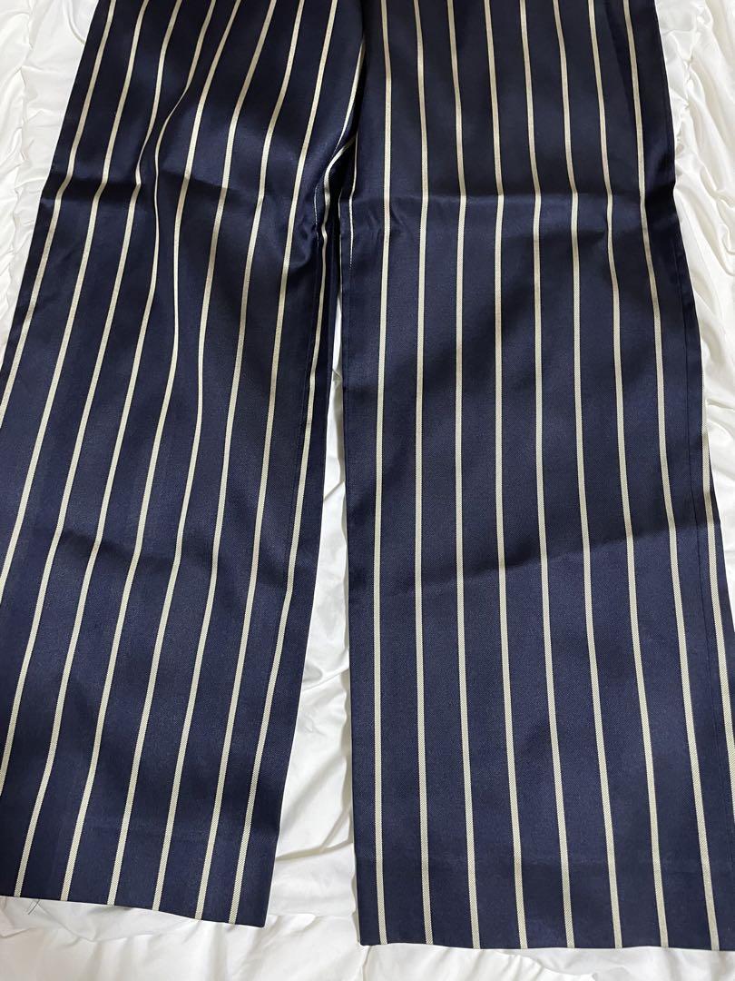 Giorgio Armani シルク100% スラックス ストライプ パンツ