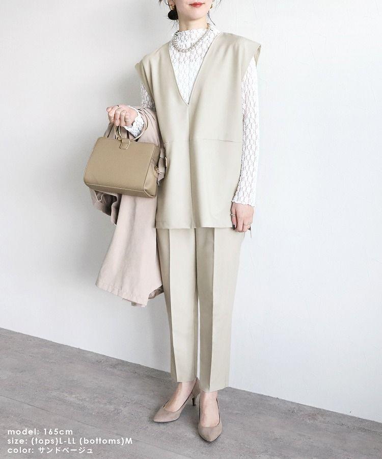 レカセットアップ　Vネックベスト　カーブパンツ