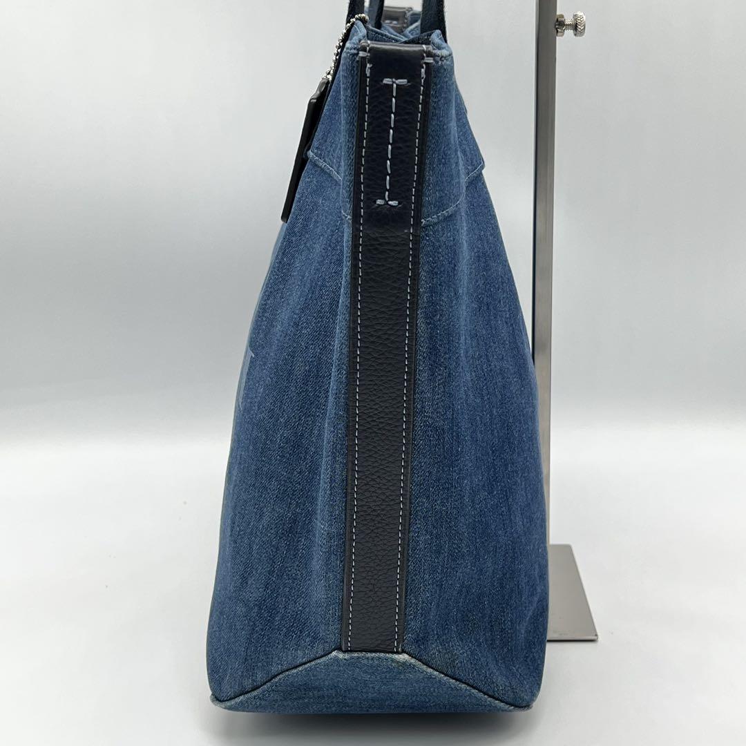 ✨️極美品✨️COACH トートバッグ デニムトート ホースアンドキャリッジ 青