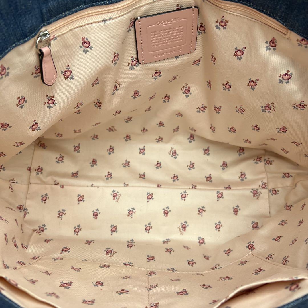 ✨️極美品✨️COACH トートバッグ デニムトート ホースアンドキャリッジ 青