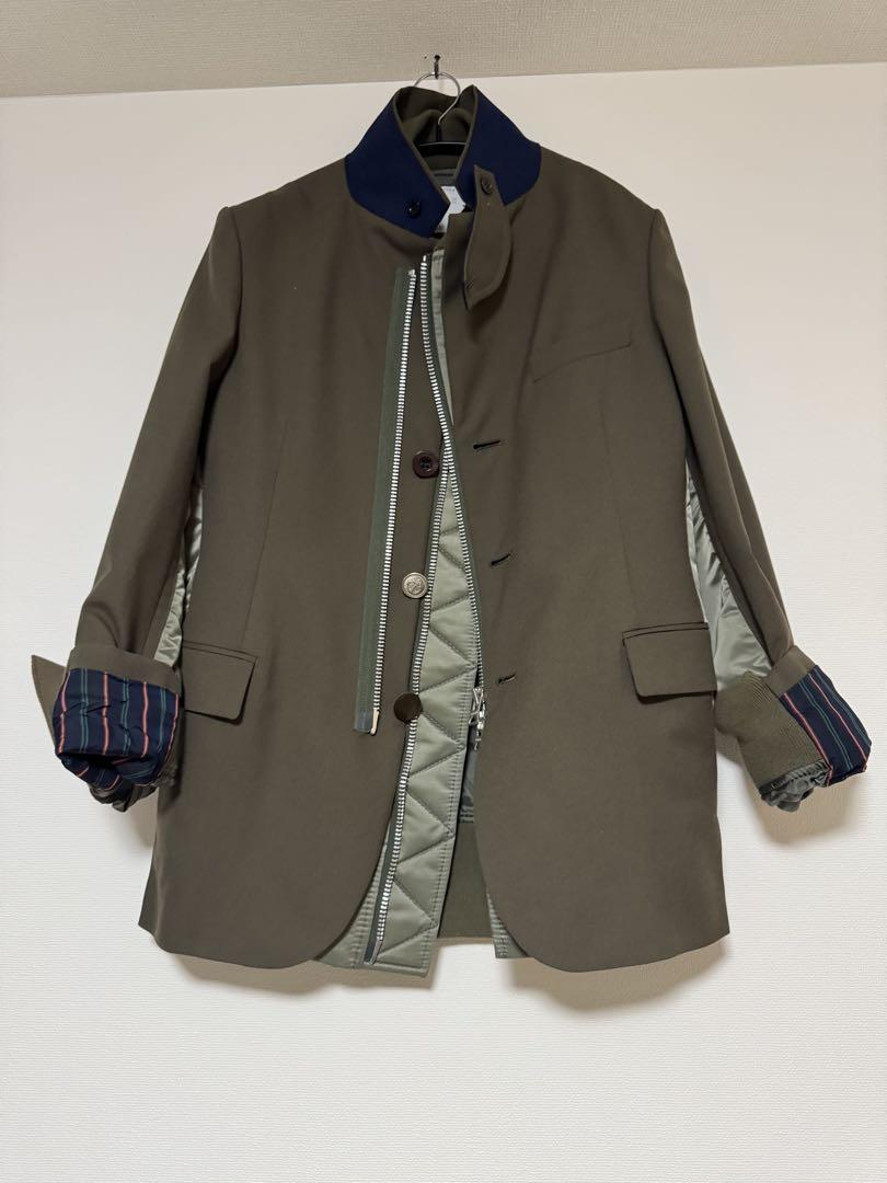 sacai 2021 SS Suiting × MA-1 ドッキング ジャケット
