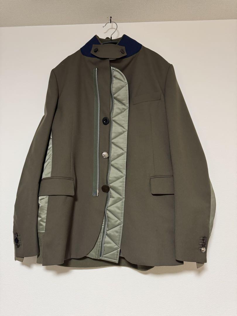 sacai 2021 SS Suiting × MA-1 ドッキング ジャケット