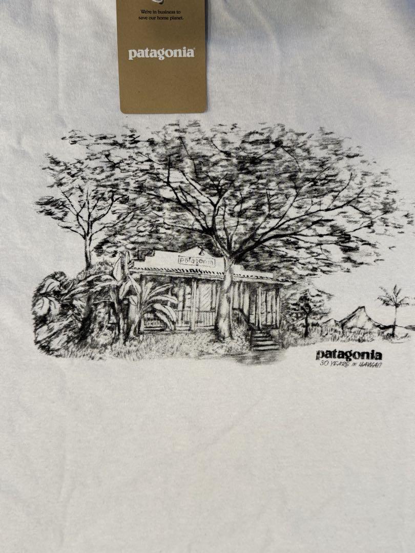 パタゴニア★ハワイ30周年限定デザイン メンズ半袖Ｔシャツ 白 パタゴニア☆ハワイ30周年限定デザイン メンズ半袖Tシャツ 白