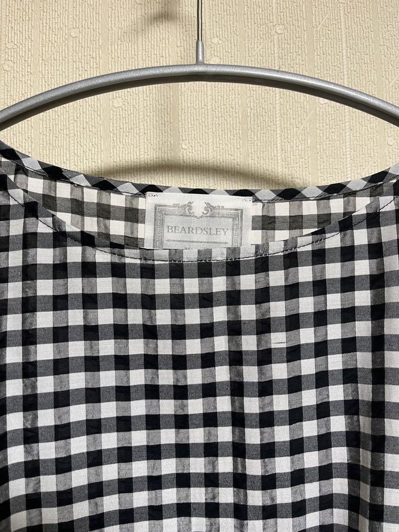 ビアズリー 裾レースブラウス ギンガムチェック - メルカリ
