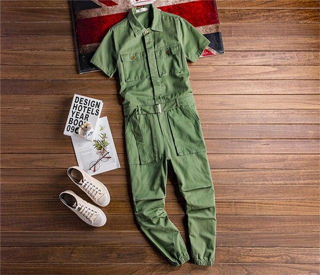 ツナギ メンズ つなぎ 作業着 コットン 作業服 快適 通気性 カーゴツナギ