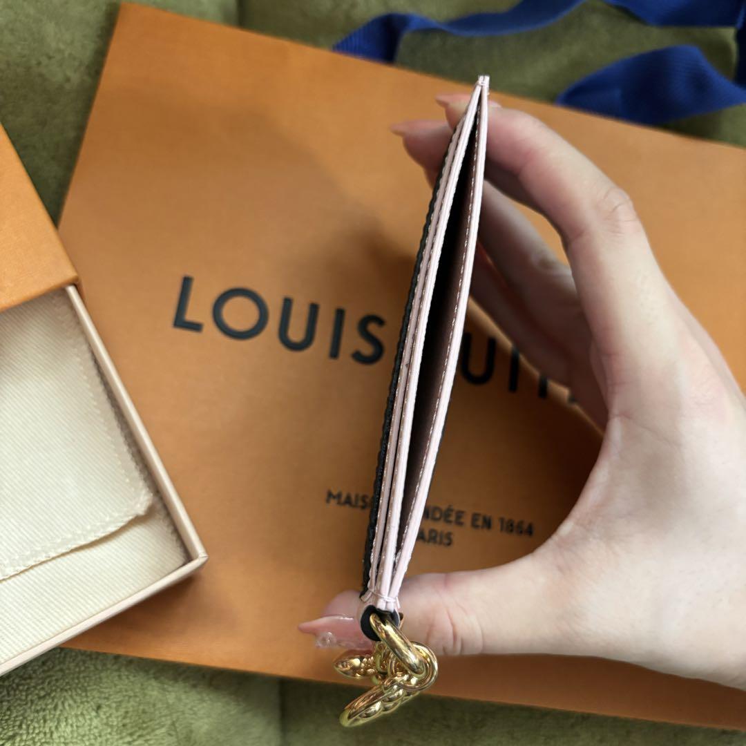 Louis Vuitton カードケース ブラウン/ピンク
