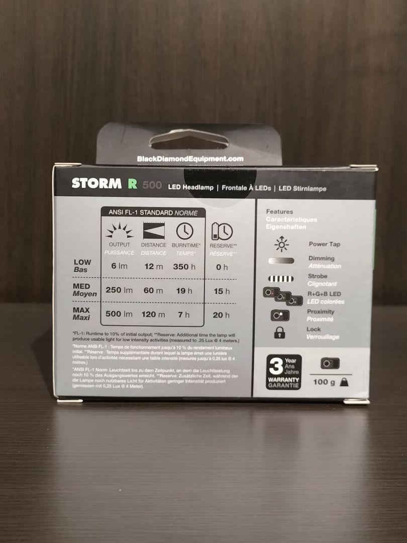 新品 ブラックダイヤモンド ストーム500R