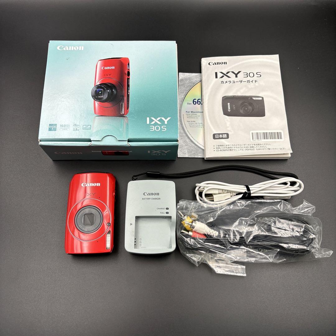箱付 Canon IXY 30S レッド コンパクトデジタルカメラ