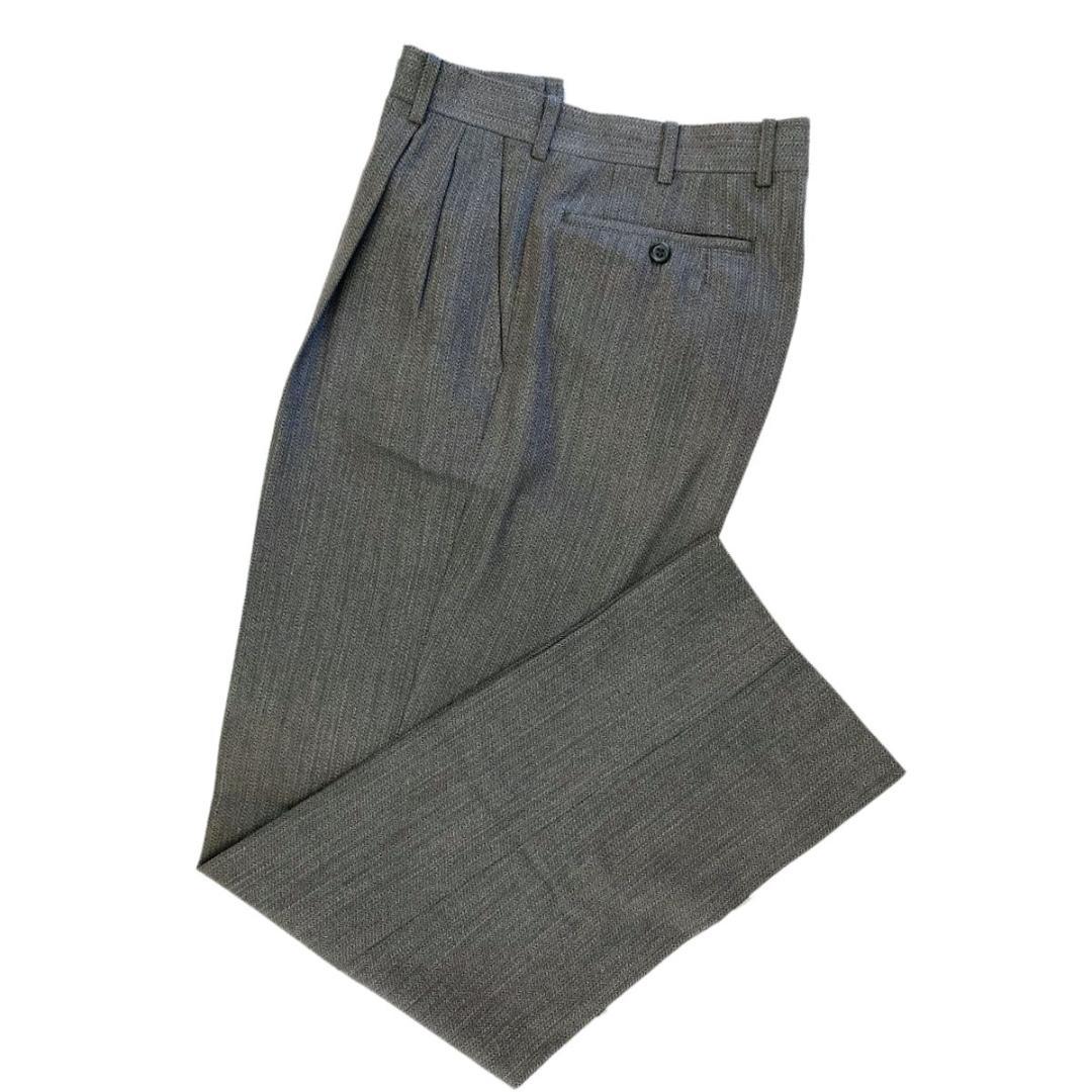 □送無□程度良好美品【ダンヒル】ビジネススーツ グレー系 秋冬