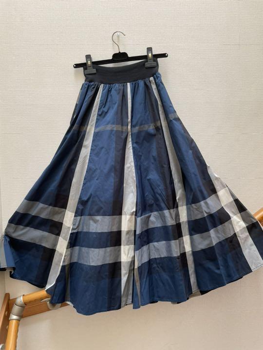 りしたいと 新品 未使用 ロングスカート ポリエステル 紺色 黒 グレー チェック 春物 h98ag-m64572196644 をいただい