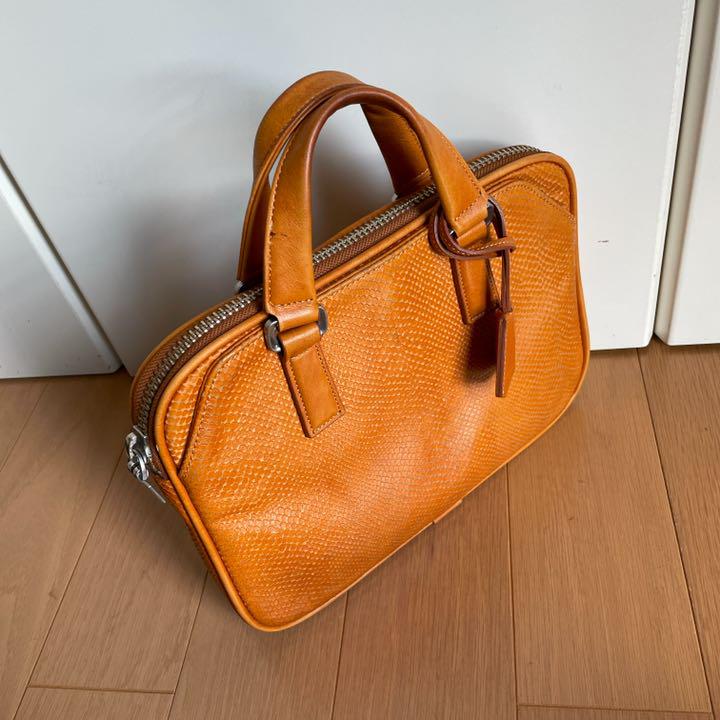 アニアリaniary スケイルレザーミニブリーフ 中古キャメル 18-01001