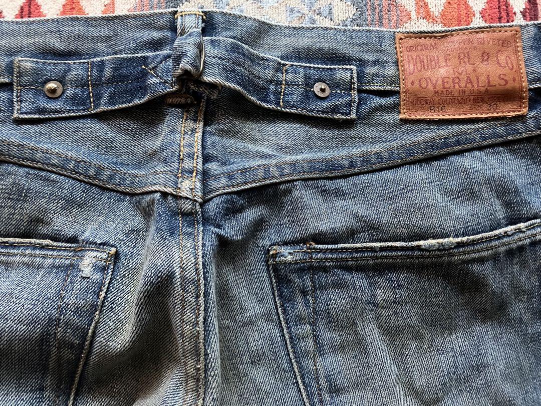【美品】RRL ダブルアールエル 1936 バックルバック デニム W30 ポロ