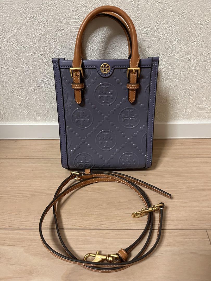 トリーバーチTORY BURCH ミニショルダーバッグパープルTモノグラム
