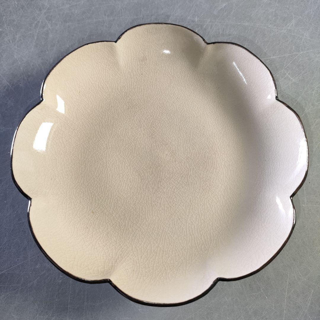 A1259-2/平安竹泉 造/花形銘々皿5客/向付/飾皿/菓子皿/盛皿/懐石道具
