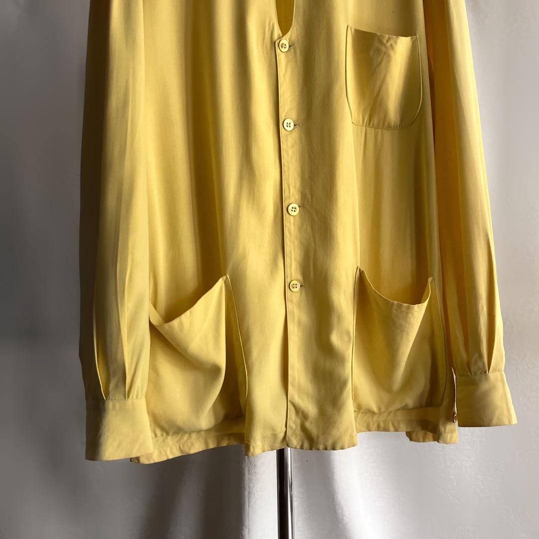ドスペ vintage 40s-50s ギャバジン　レーヨンシャツ　ギャバジャン