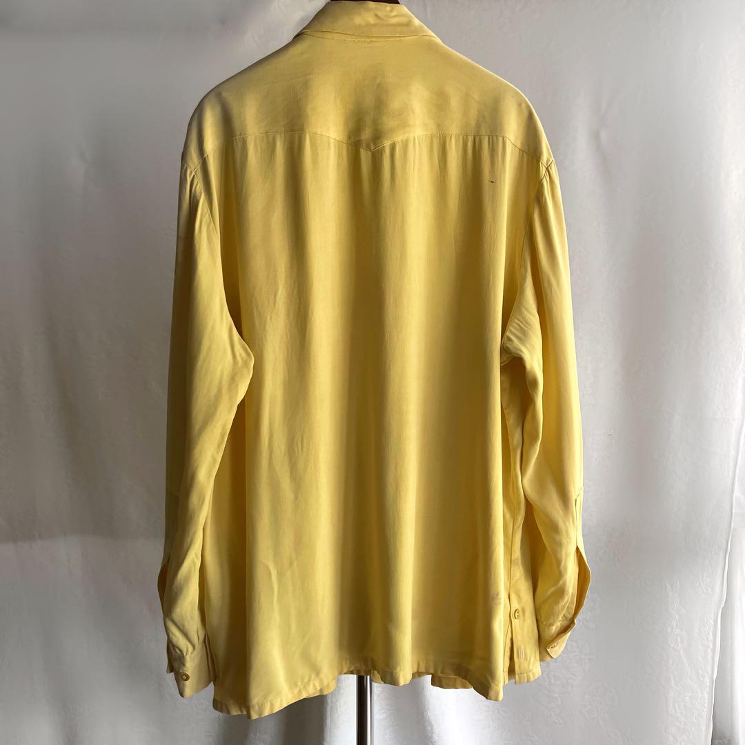ドスペ vintage 40s-50s ギャバジン　レーヨンシャツ　ギャバジャン