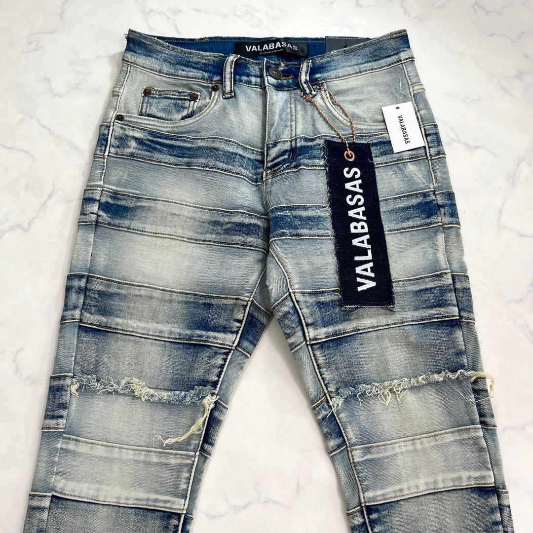 VALABASAS バラバサス パネルフレアダメージストレッチデニム 新品 S VALABASAS バラバサス パネルフレアダメージストレッチデニム 新品 S