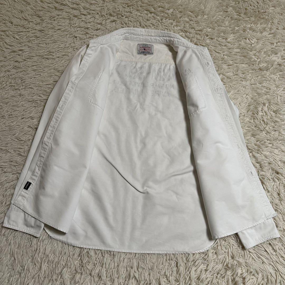 【AVIREX】アヴィレックス シャツ 長袖 XL ホワイト