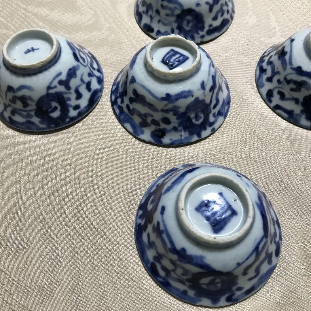 新渡　中国　煎茶器　5客　アンティーク