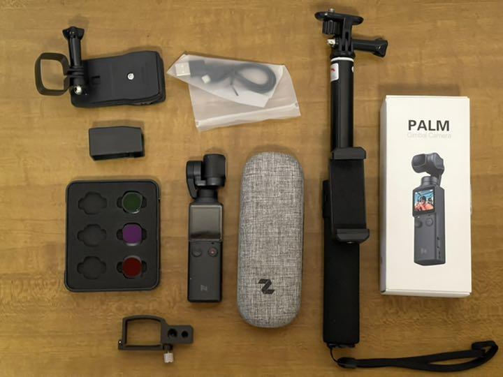 FIMI PAlM 小型ジンバル4Kムービーカメラ 自撮り棒。他おまけ多数!