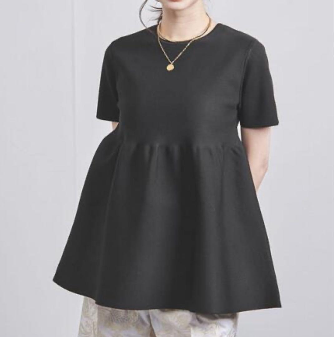 UNITED ARROWS P ペプラム ショートスリーブ ニット