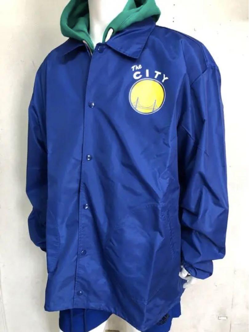 【逸品】
 Mitchell & Ness NBA コーチジャケット ブルー 4XL ナイロンジャケット