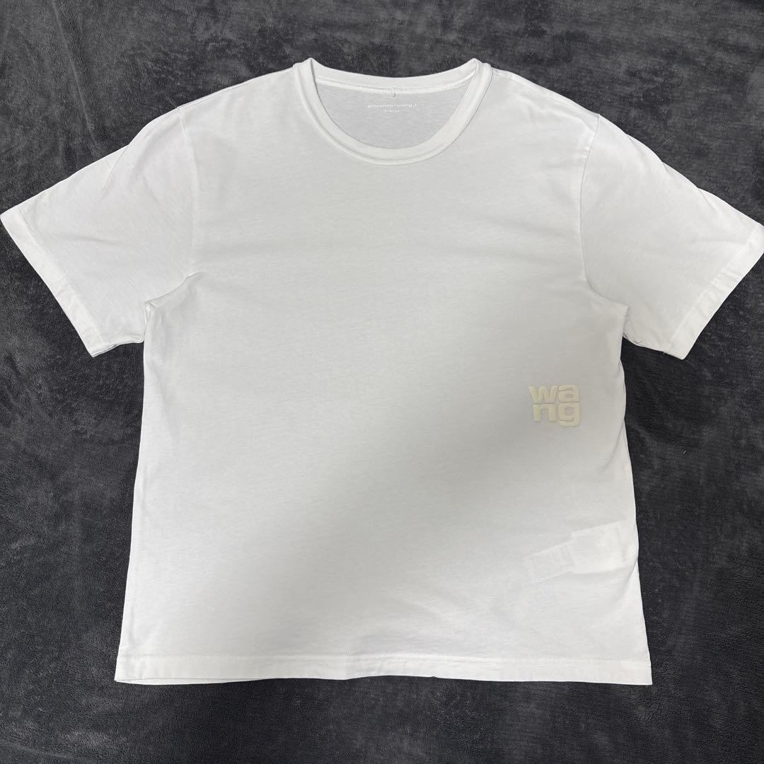 【新品未使用】Alexander Wang パフロゴ tシャツ Lサイズ メンズ Alexander Wang パフロゴ オーバーサイズ Tシャツ
