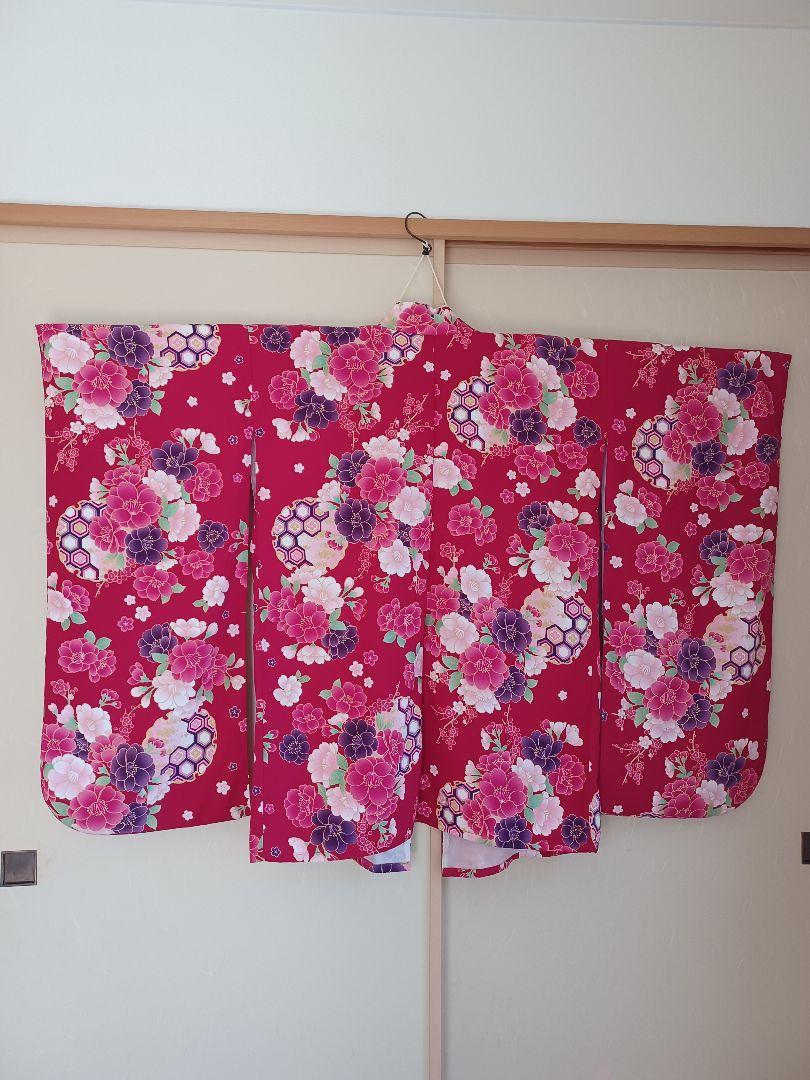 アリサナ袴　150㎝　レッド着物×紺袴