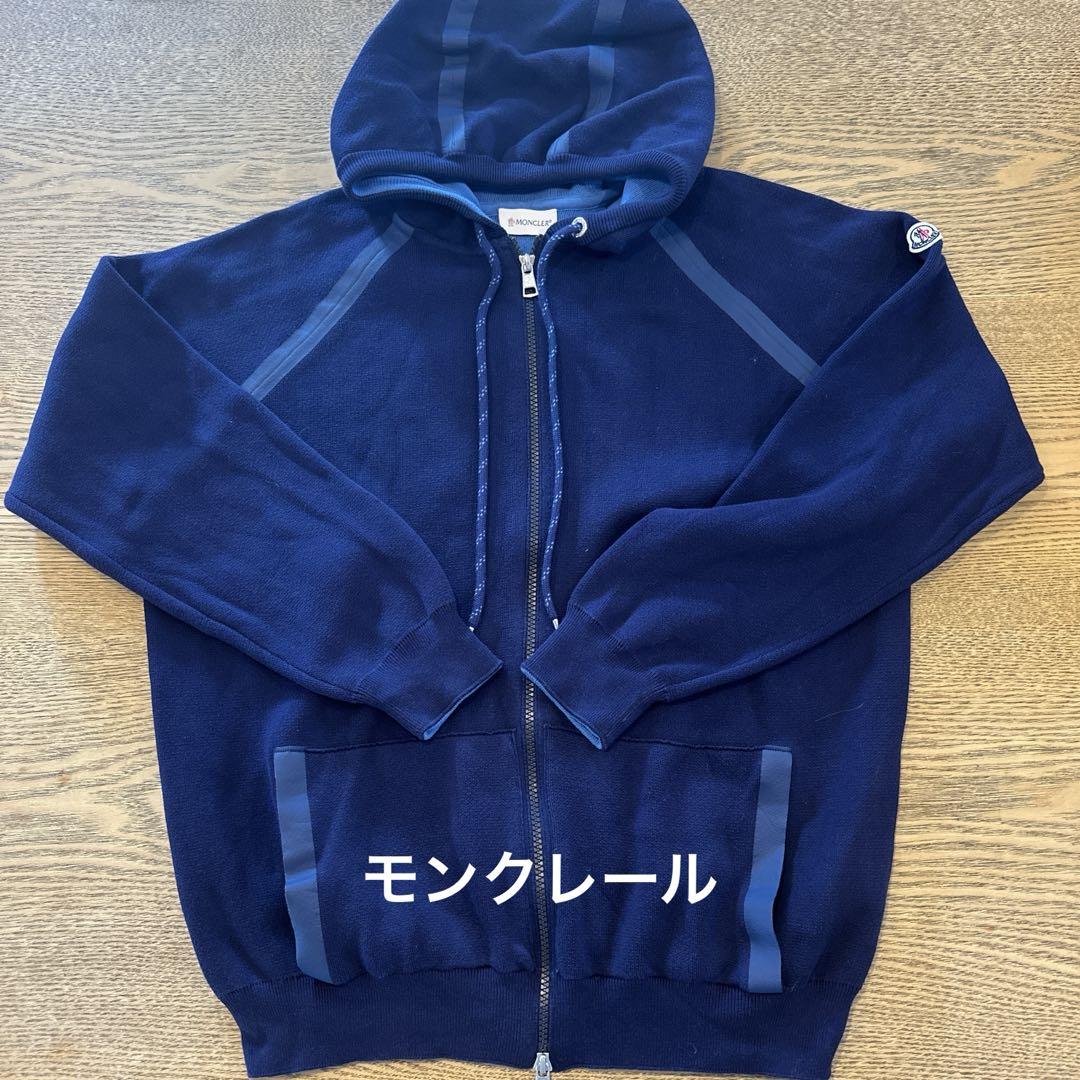 モンクレール パーカー ダブルジップ ネイビー