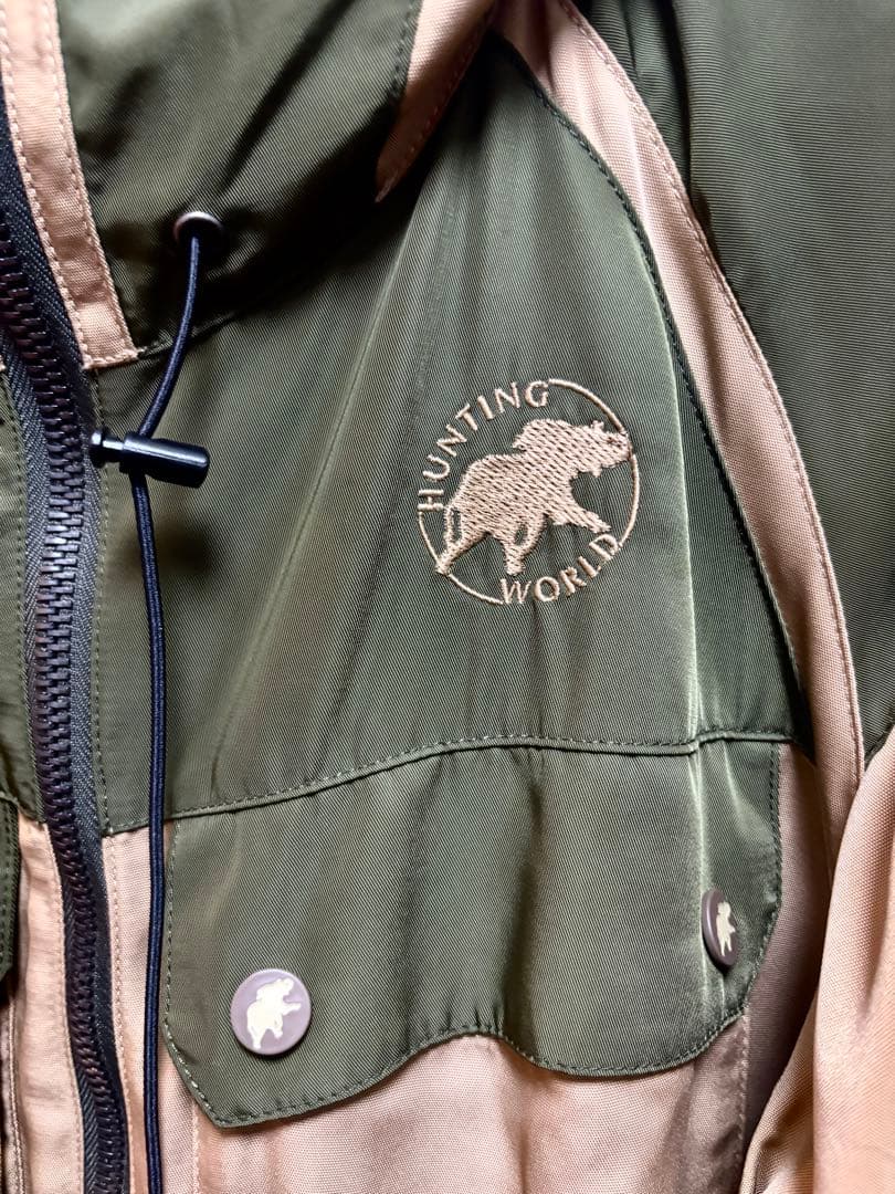 ハンティングワールド フィッシングジャケット オリーブグリーン ベージュ ハンティングワールド フィッシングジャケット オリーブグリーン