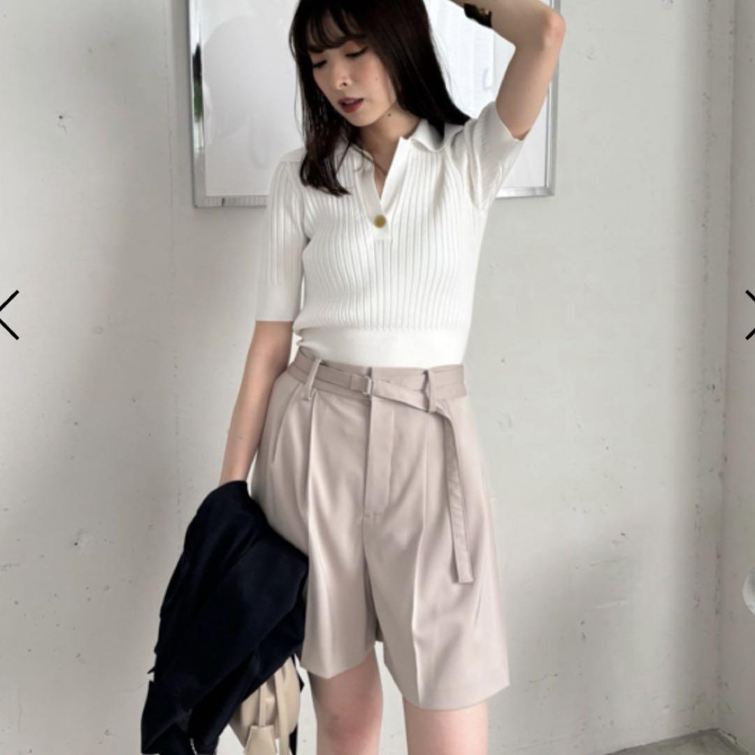 新品タグ付❤️FRAYI.Dフレイアイディー　ダブルサテンショートパンツ　ベージュ