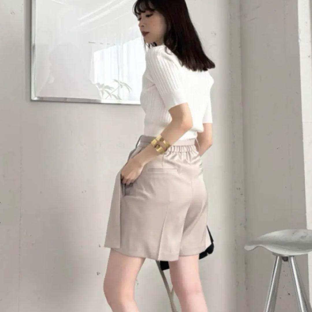 新品タグ付❤️FRAYI.Dフレイアイディー　ダブルサテンショートパンツ　ベージュ