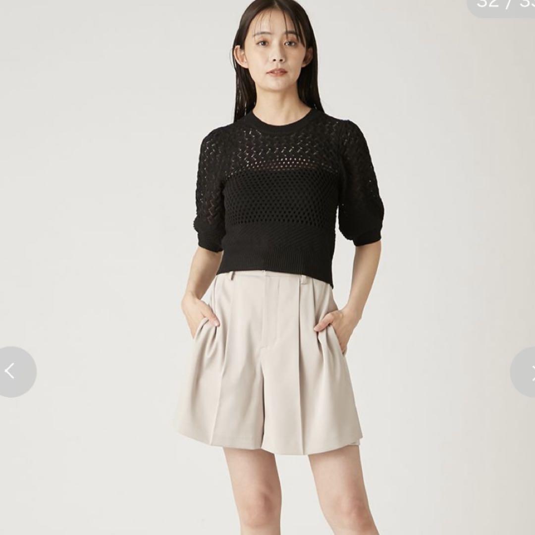 新品タグ付❤️FRAYI.Dフレイアイディー　ダブルサテンショートパンツ　ベージュ