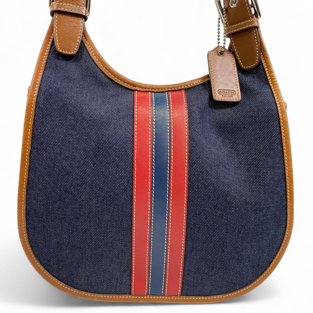 【美品】COACH コーチ デニム ショルダーバッグ 6867 【美品】COACH コーチ デニム ショルダーバッグ 6867